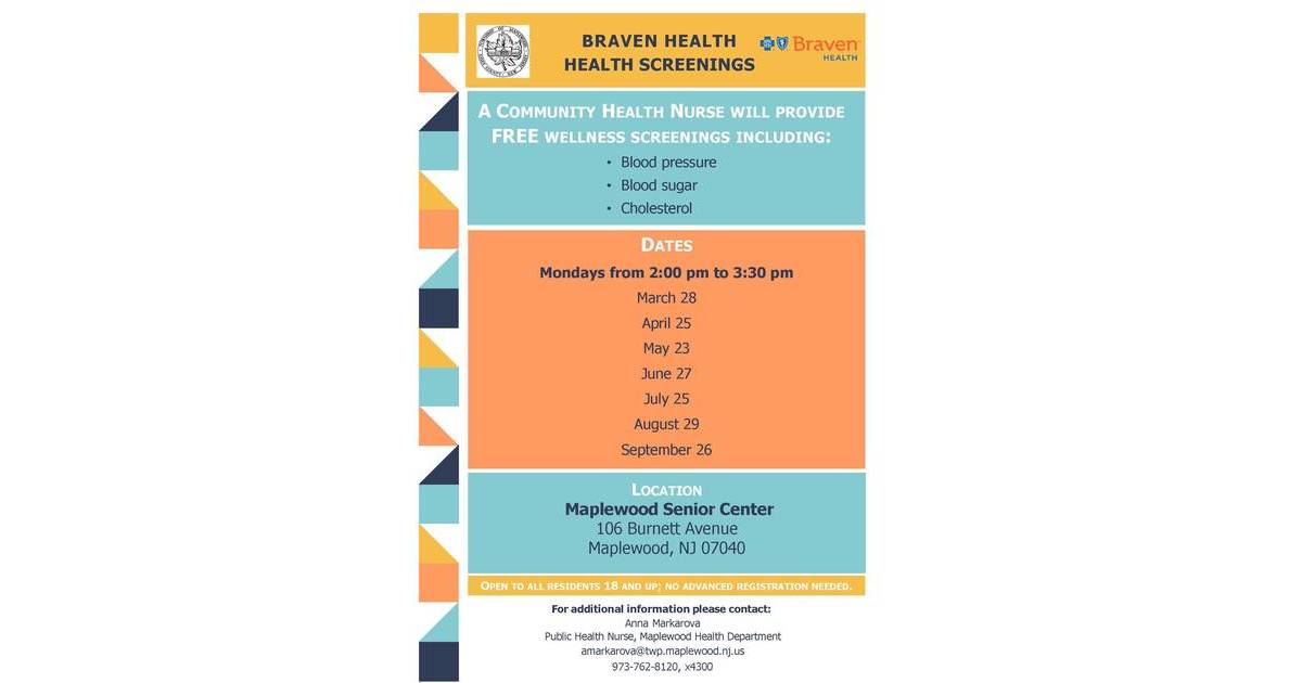 Braven Health To Provide Monthly Wellness Checks At Senior Community Braven Health To Provide Monthly Wellness Checks At Senior Community