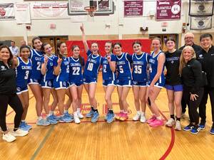 Carousel image 18ffd29d0bede6daccfc caldwell girls basketball team after group 2 semi