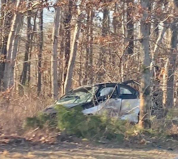 OneCar Crash Lands Vehicle in Woods Just South of Barnegat Parkway