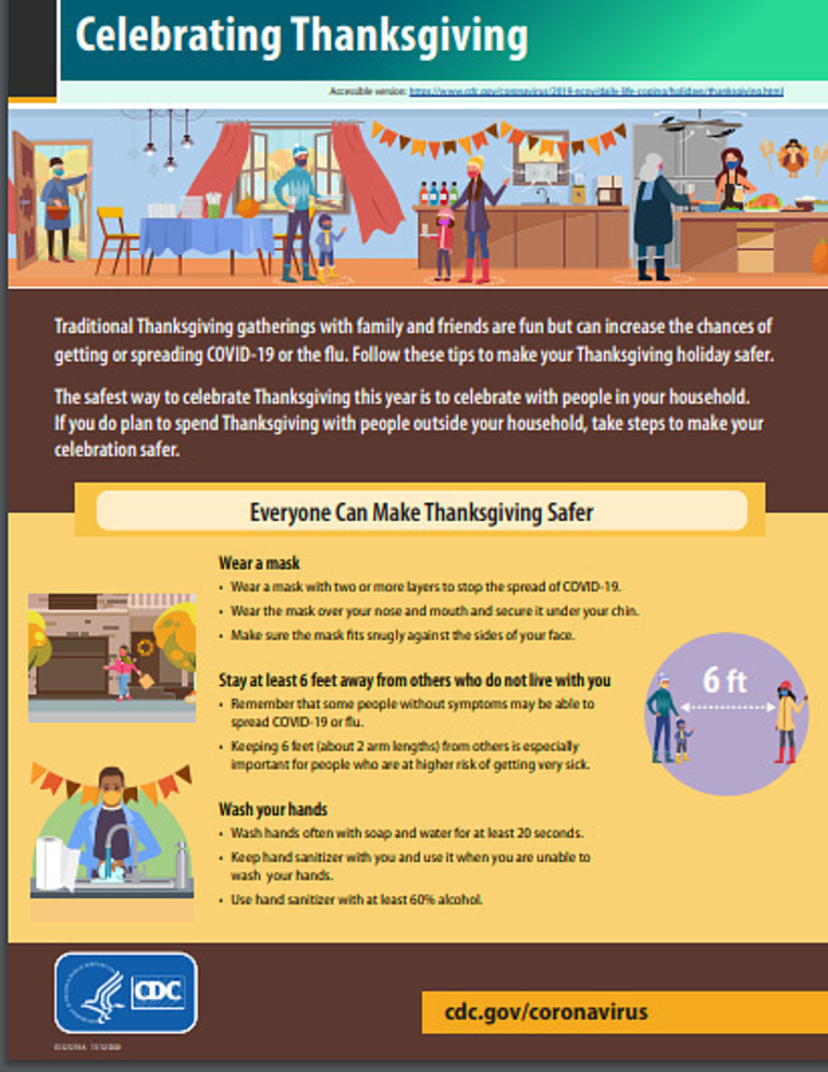 CDC Issues Thanksgiving Health and Safety Guidelines - TAPinto