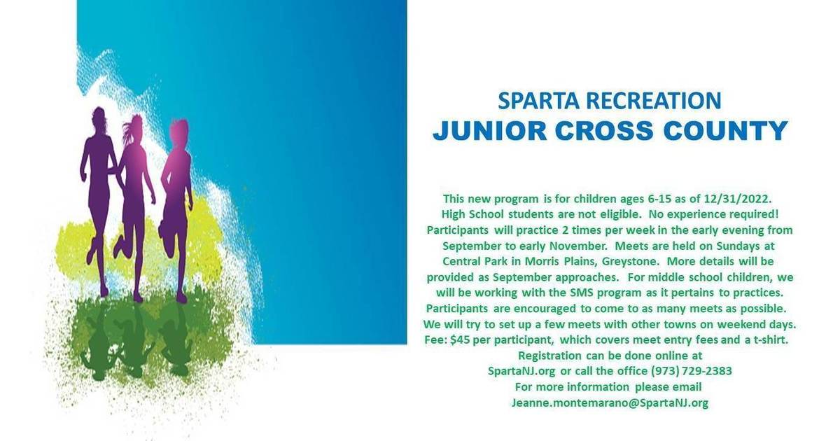 Sparta Recreation's Junior Cross Country Sparta, NJ News TAPinto