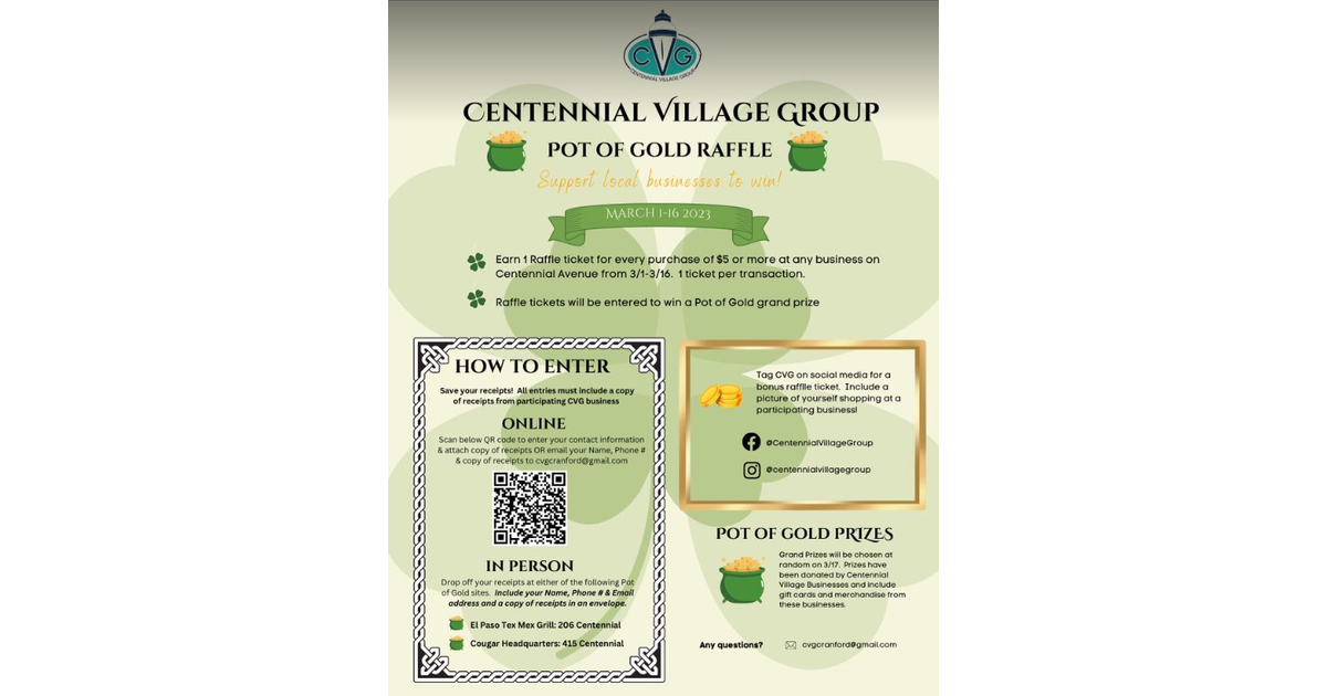 Centennial Village Group's First-Ever 'Pot of Gold' Raffle Kicks Off ...