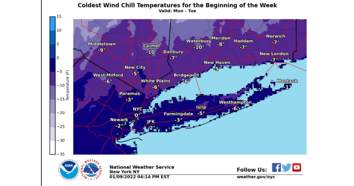 Florham Park Police Warn Residents About Frigid Weather and Use of