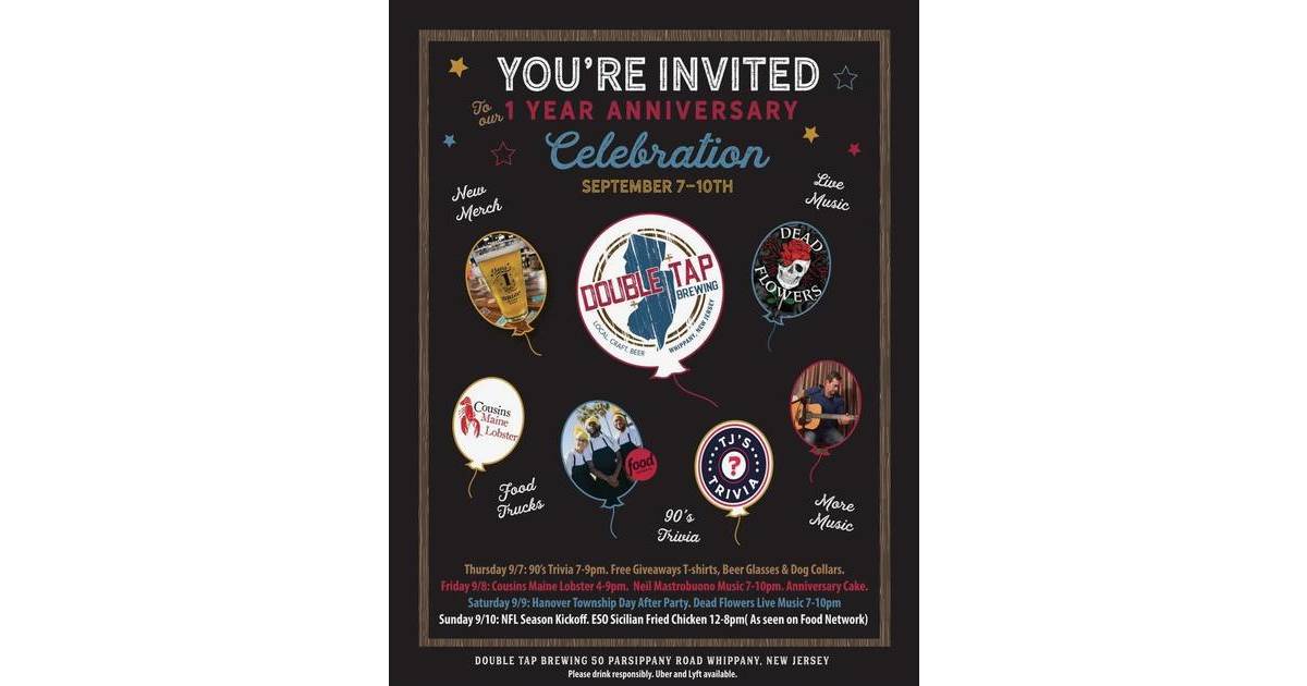 Whippany's Double Tap Brewing Celebrates Its OneYear Anniversary With