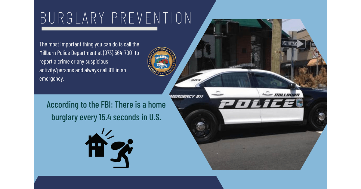 Late June Attempted House Break Ins & Car Theft, Plus Millburn Police