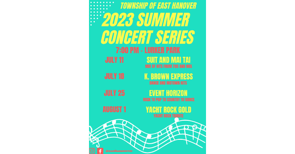 East Hanover Summer Concert on July 11th | East Hanover/Florham Park ...