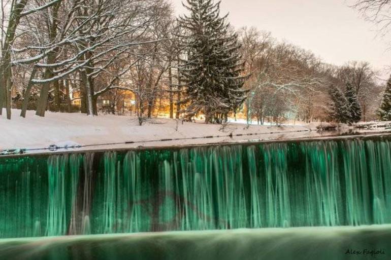 Green Glow on the Waterfall at Kingsland Park Nutley TAPinto