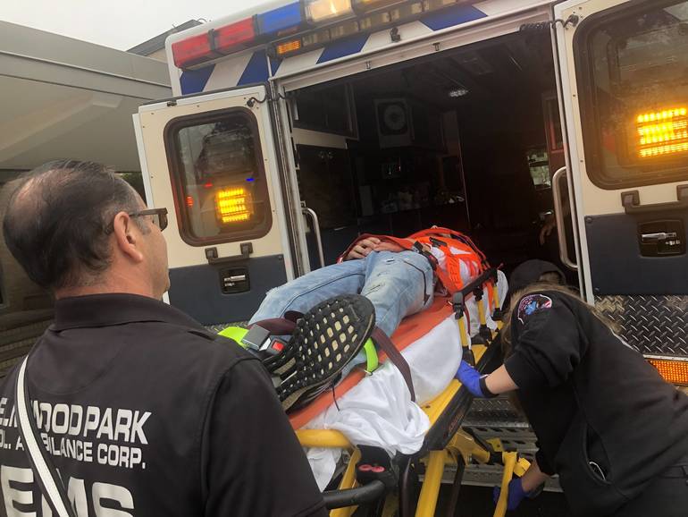 Accident Scene At Elmwood Park High School Delivers Sobering