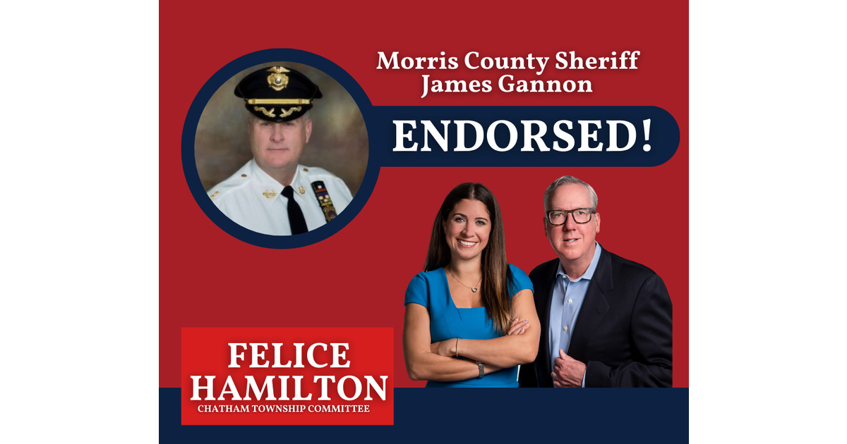 Morris County Sheriff Endorses Chatham Township Mayor Felice and Deputy