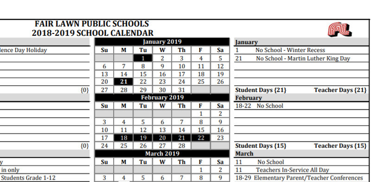 Fair Lawn Trustees Approve 2019-2020 School Calendar | TAPinto Fair Lawn Trustees Approve 2019-2020 School Calendar | TAPinto