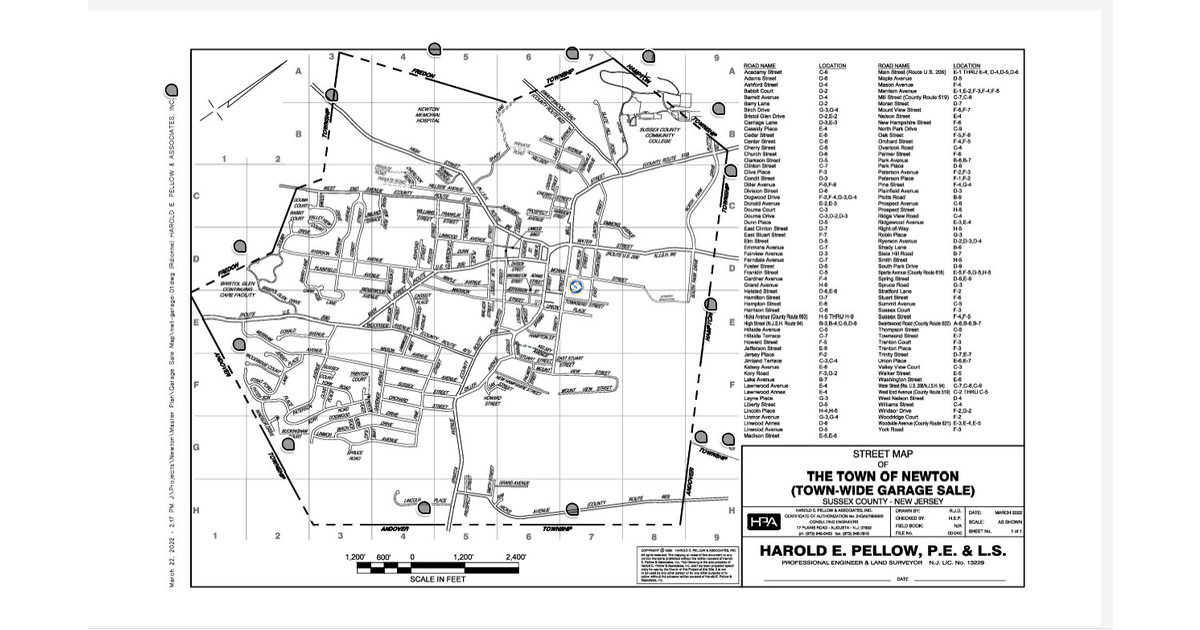2023 Newton Town Wide Garage Sale Map Now Available | Newton, NJ News