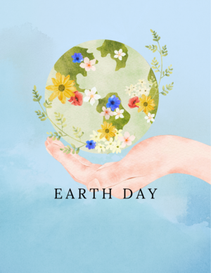 Carousel image 4e2c0371ad2265304743 green blue watercolor earth day flyer a4