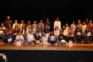 Carousel image 4a6cfe76af83ef42c66f hasbrouck heights ms junior aviator spelling bee all participants and judges