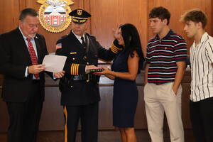 Carousel image 89f38f24199caf710210 hasbrouck heights mayor swears in jeff werner as new police chief