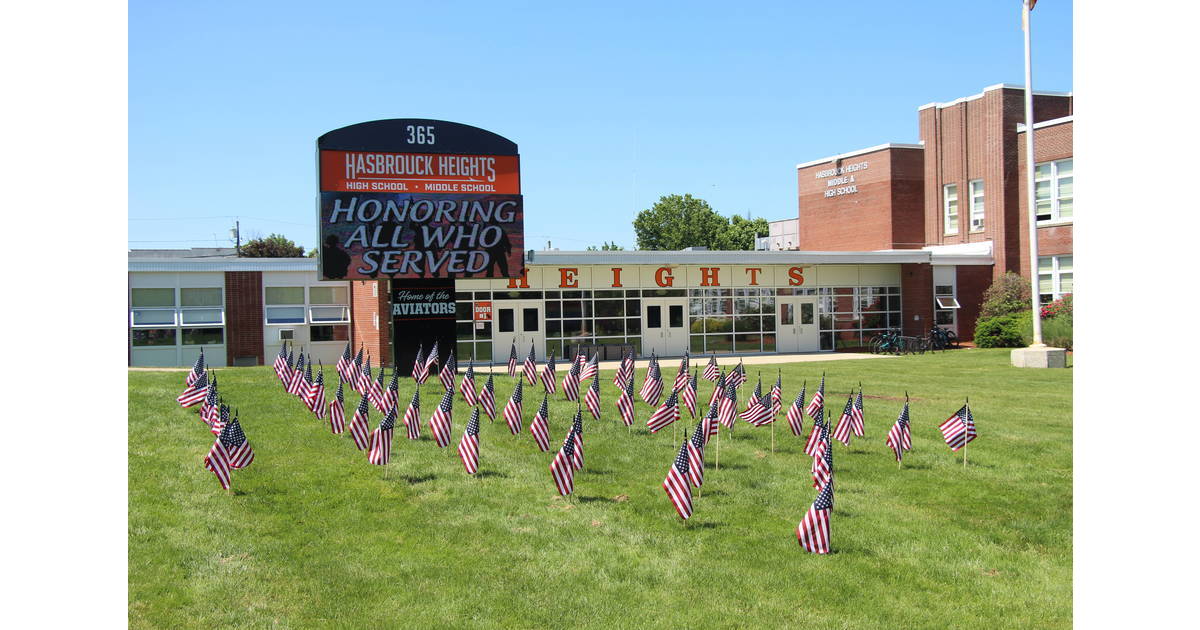 Hasbrouck Heights and WoodRidge High Schools Again Honor Veterans With Flags Hasbrouck