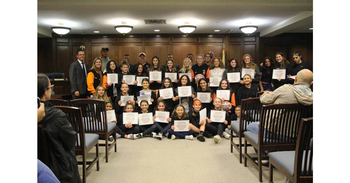 Hasbrouck Heights Council Honors Girls Recreation Basketball Teams