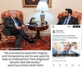 Carousel image f67324686aff199178ca  he promised to lead with integrity and transparency yet he was quick to take an endorsement from disgraced senator bob menendez   councilman keith hahn