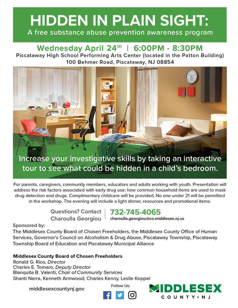 Piscataway Municipal Alliance To Host Hidden In Plain Sight