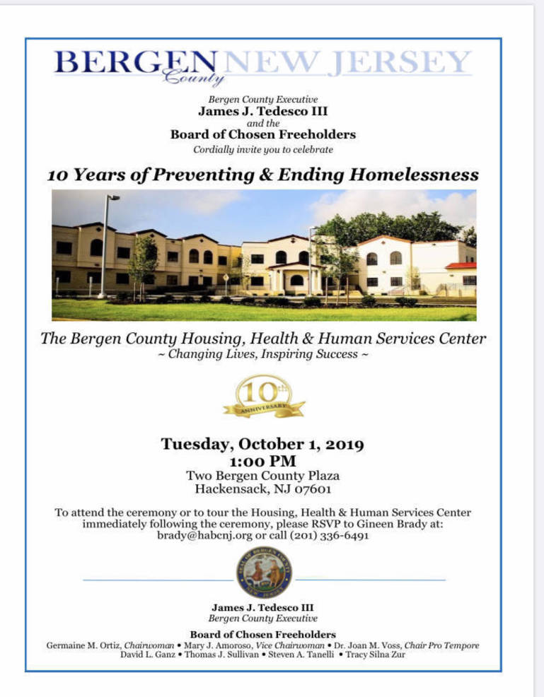 Bergen County Homeless Shelter Celebrates 10Year Anniversary Oct. 1