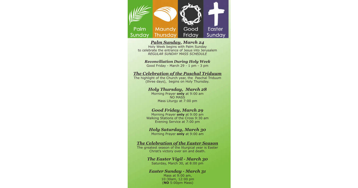 Kenilworth's St. Theresa’s Parish Announces 2024 Holy Week Kenilworth