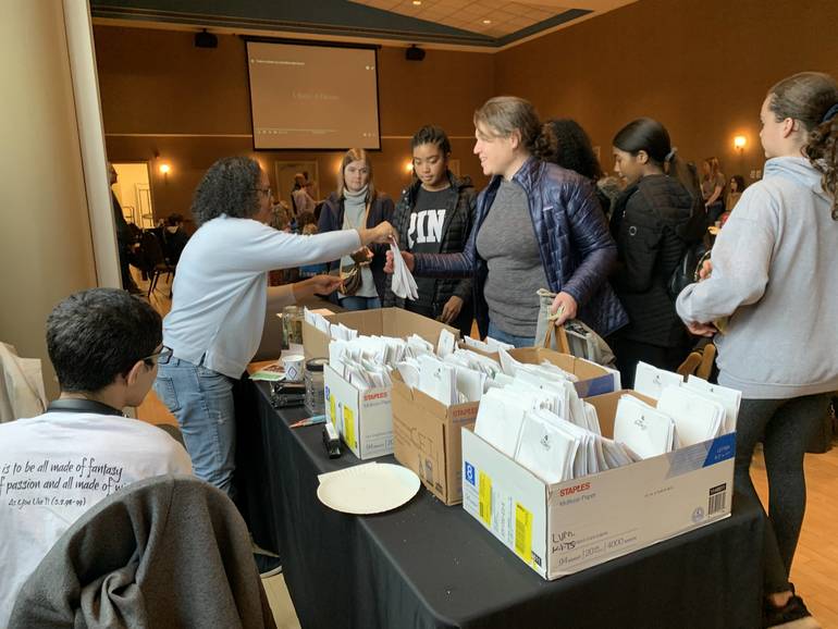 Children And Parents Decorate Luminaries In Preparation Of Martin