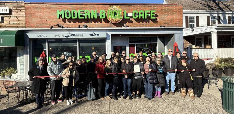 Modern Bagel Café Ribbon Cutting & Storefront Transformation