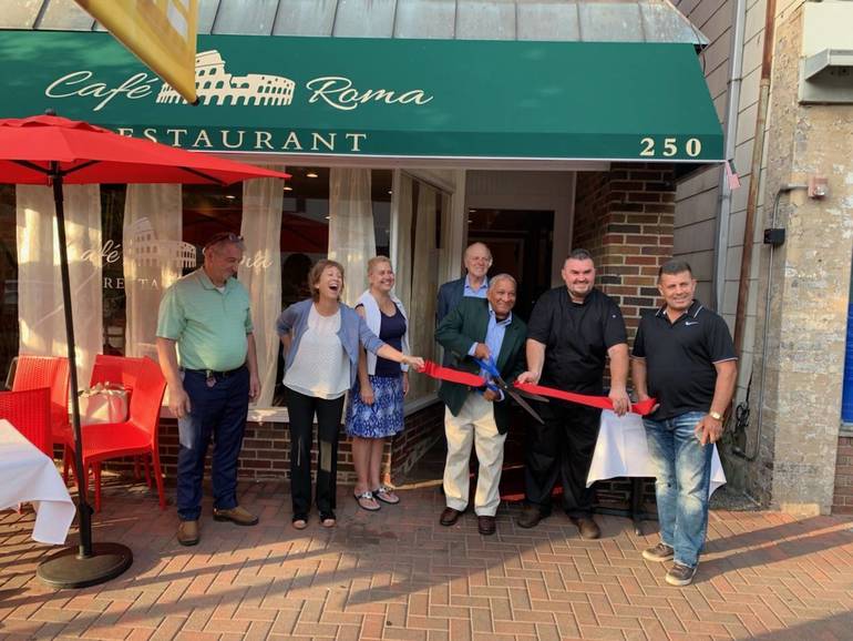 Cafe Roma to Main Street in Chatham with Ribbon