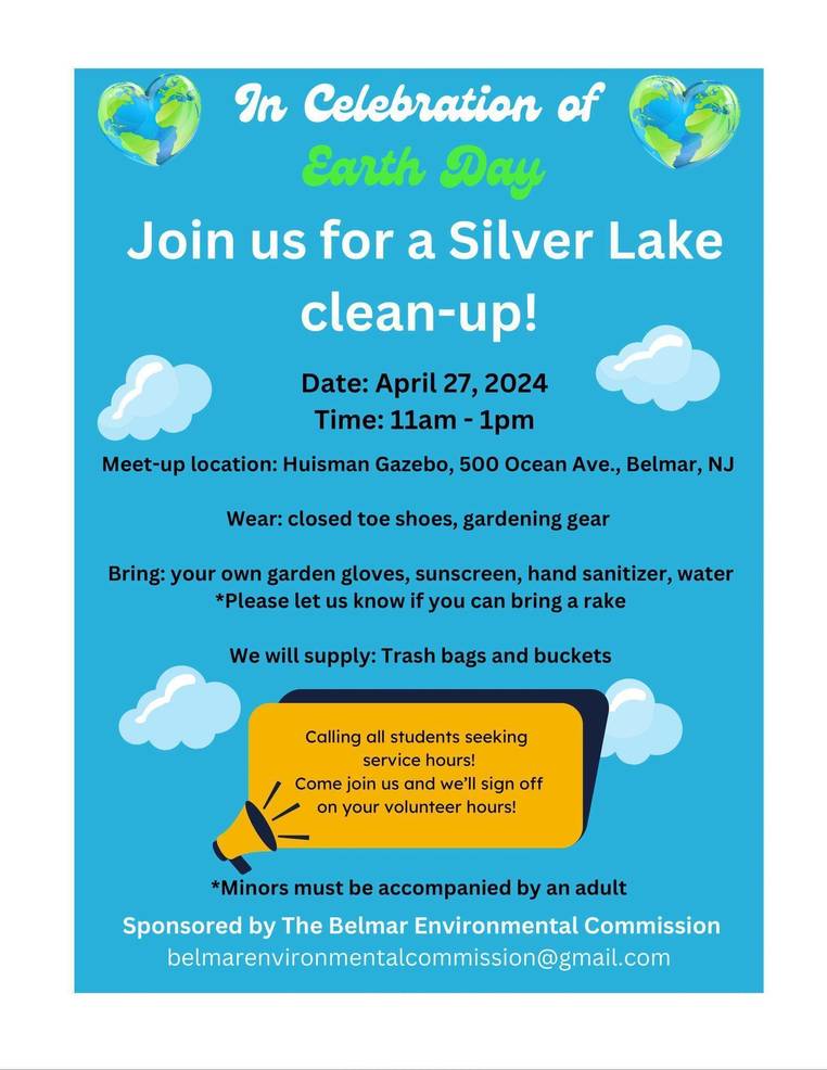 Belmar Community Rallies for Silver Lake Clean-Up on Earth Day