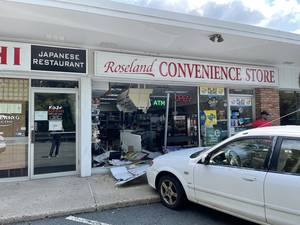 Car vs. Building Accident Damages Convenience Store in Roseland