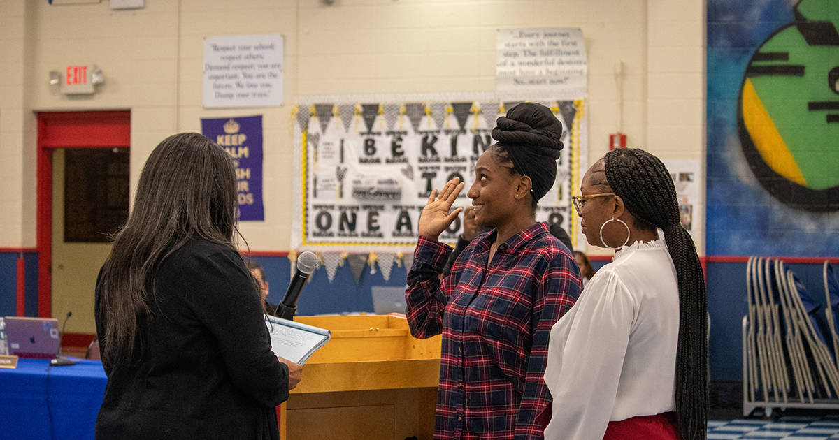 Plainfield BOE Swears in Student Commissioner Sierra Colvin