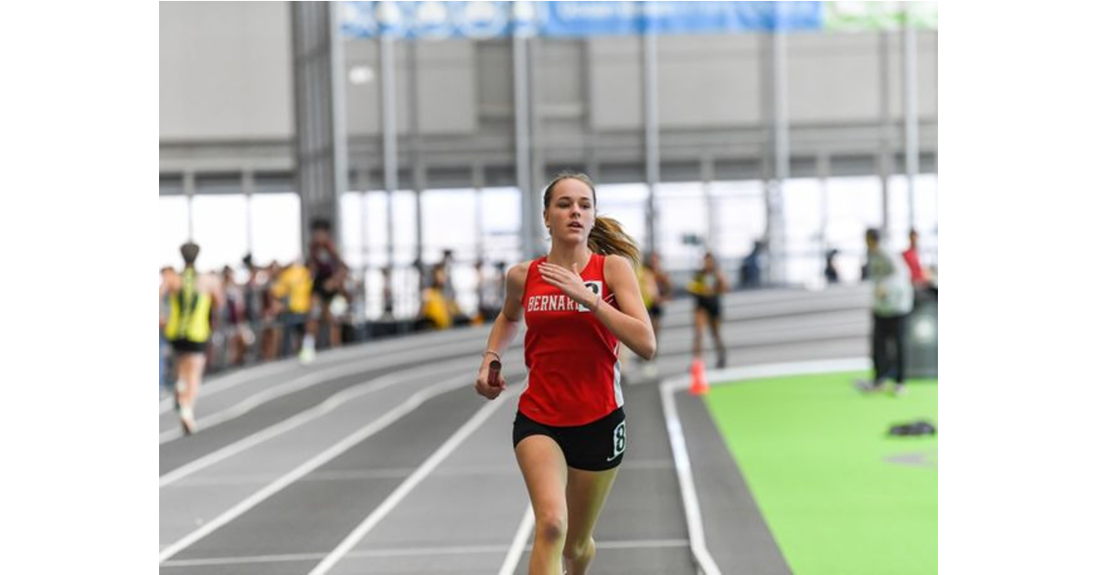Track Runner Lucinda Putnam is the Valairco Heating & Cooling Bernards