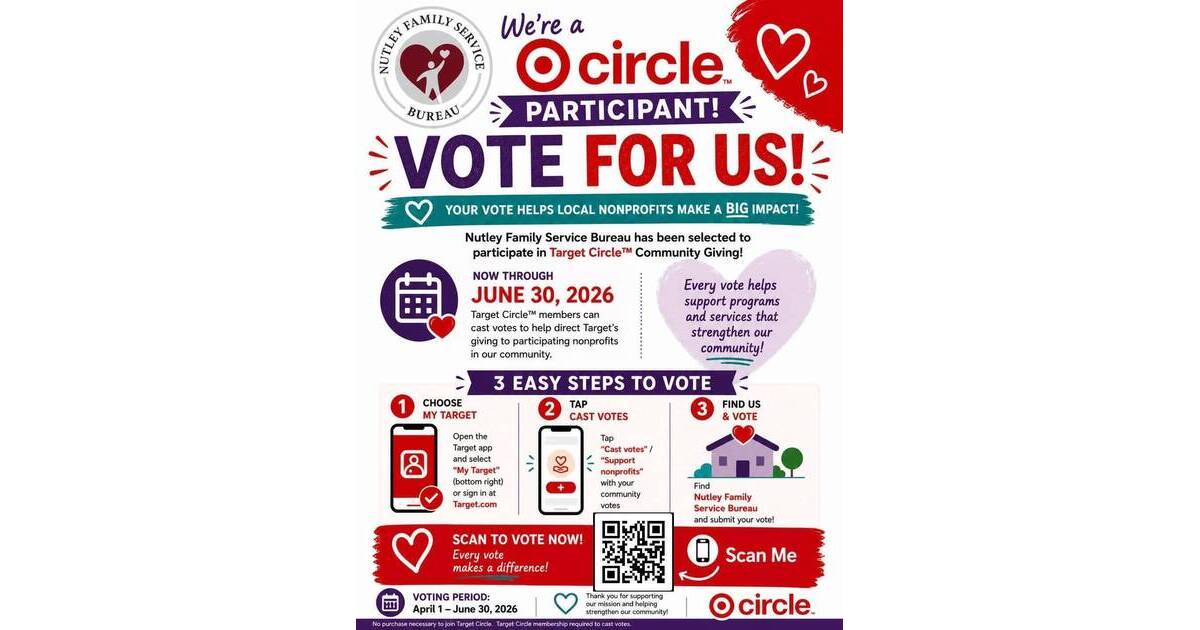 One Week Left to Vote for Nutley Family Service Bureau in Target Circle