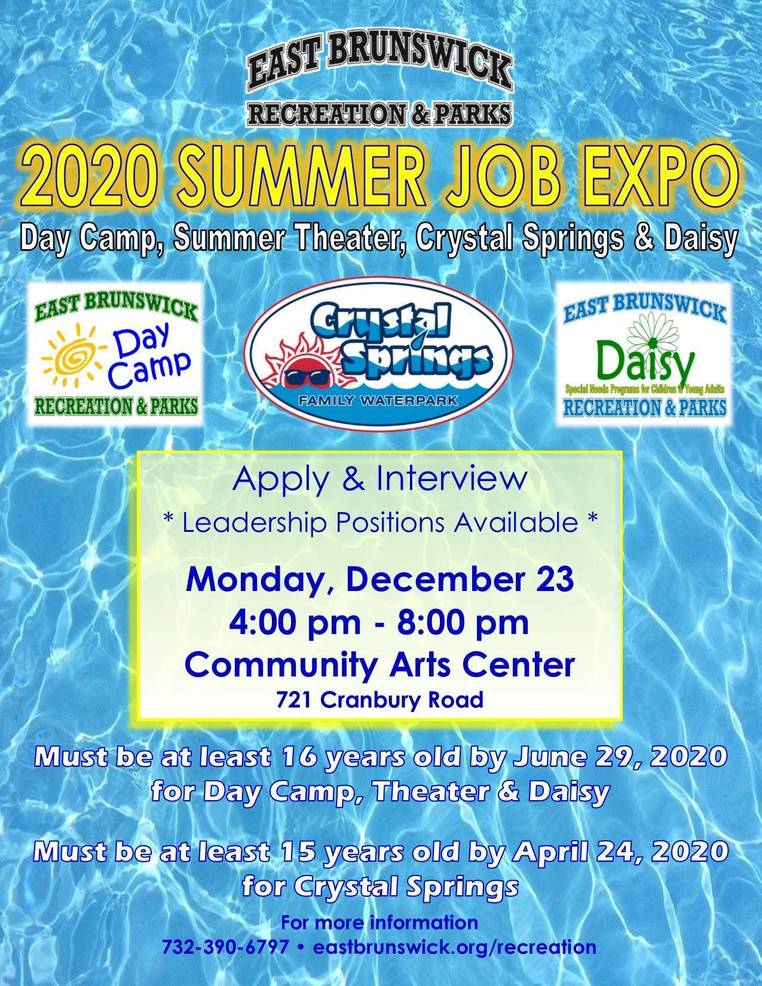 Parks & Recreation Summer Job Expo TAPinto