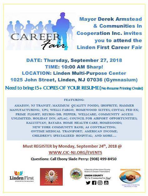 linden first holds job fair on september tapinto