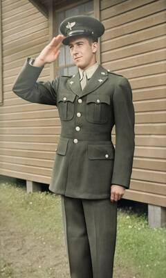 Carousel image 6306088e8b50d13242ed john prescott army uniform salute