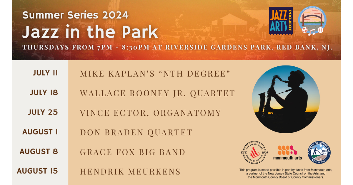 Red Bank Summer Nights Present Jazz in the Park, Next Up Concert July