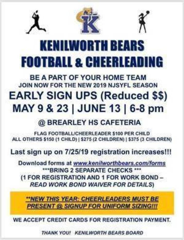 Kenilworth Bears Football & Cheerleading