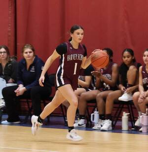 Carousel image 132c99b0e7a33f57c3eb lainey hanson dribbling downcourt