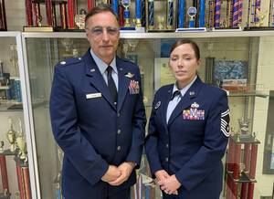 Carousel image b39f426fb318f3d31328 lt. col. richard kerr and senior master sgt. chrissie slifer