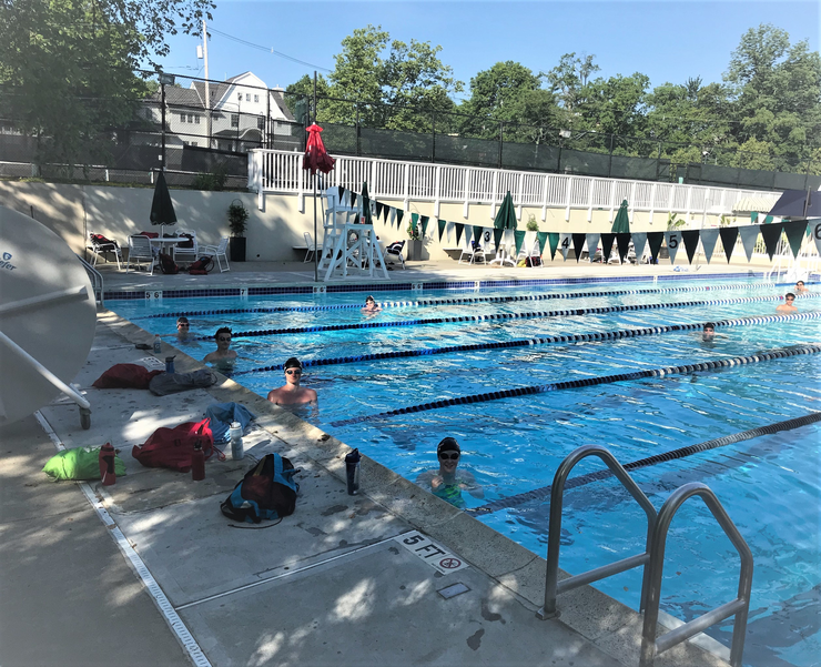 Madison Area YMCA Mariners are Training Outdoors in the Pool TAPinto