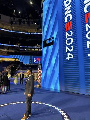 Carousel image 313e37157121f321daec mayor sam joshi at the democratic national convention in chicago in august 2024
