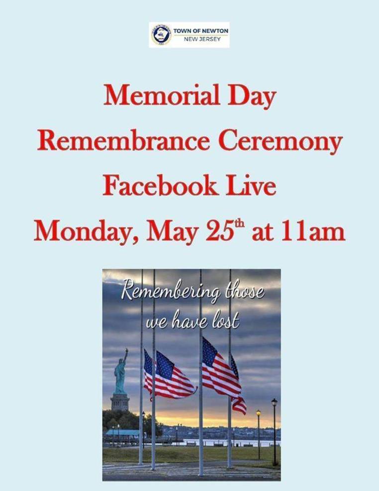 Town Of Newton To Celebrate Memorial Day Virtually Tapinto