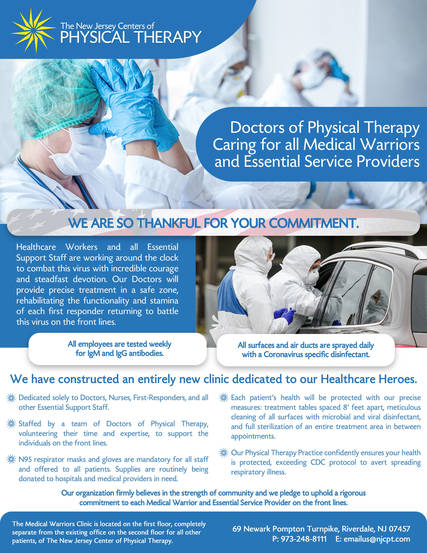 Open Virus Free Safe Zone Montville Physical Therapy And New Medical Warrior Clinic Tapinto