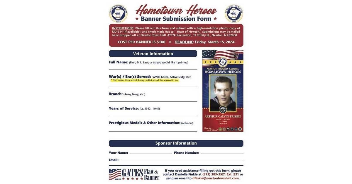 Town of Newton to Honor Hometown Heroes with Banner Initiative | Newton ...