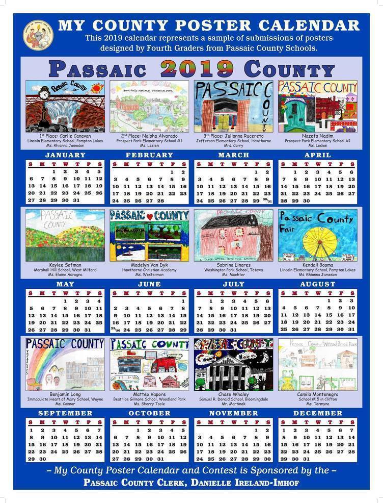 The Passaic County 2020 "My County Poster Calendar" Contest to The Passaic County 2020 "My County Poster Calendar" Contest to