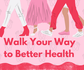 Carousel image 395b053c864b0398921b pink and red creative illustration national walking day celebration facebook post