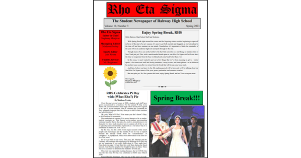 Rahway High School Puts Out Latest Issue of Student Newspaper Rahway