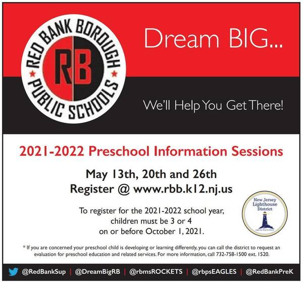Red Bank Borough Schools Offer 3 PreSchool Information Sessions