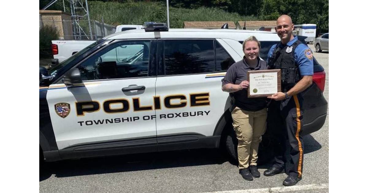 Roxbury Patrolman Praised by Chief and County Sheriff Roxbury, NJ