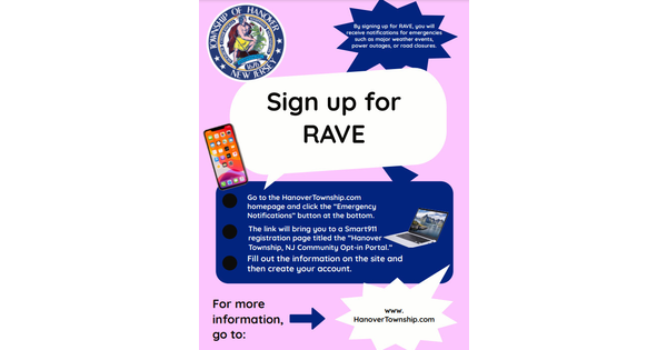 Hanover Township: Sign up for RAVE Alerts! | Hanover Township, NJ News ...
